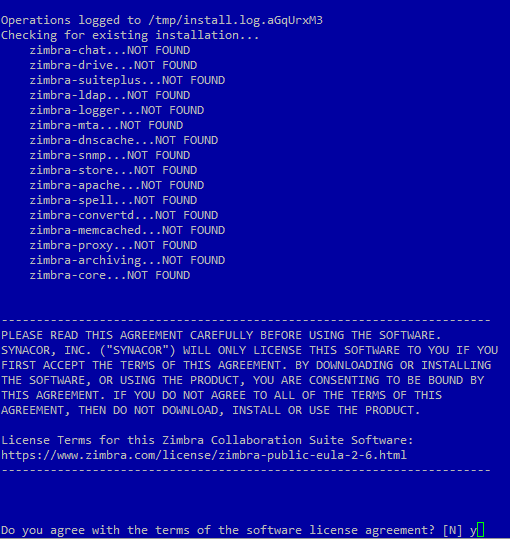 zimbra mail on centos