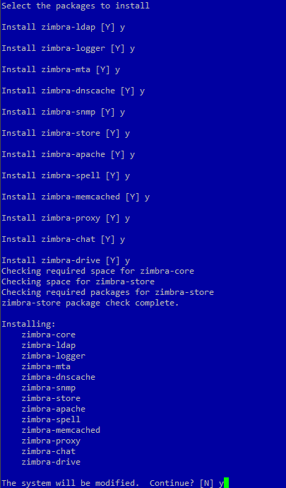 zimbra mail on centos