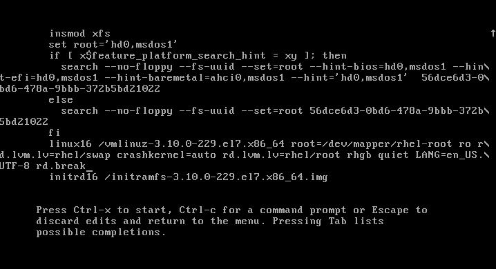 resetting root password