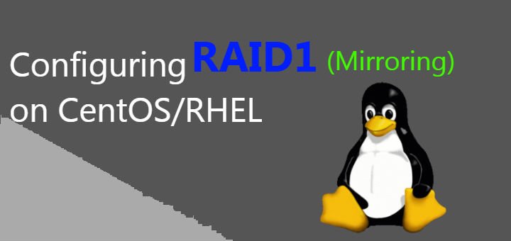 configuring raid1 centos