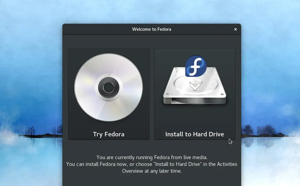 can i install fedora 29 workstation from a cd