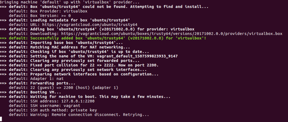 creating vagrant boxes