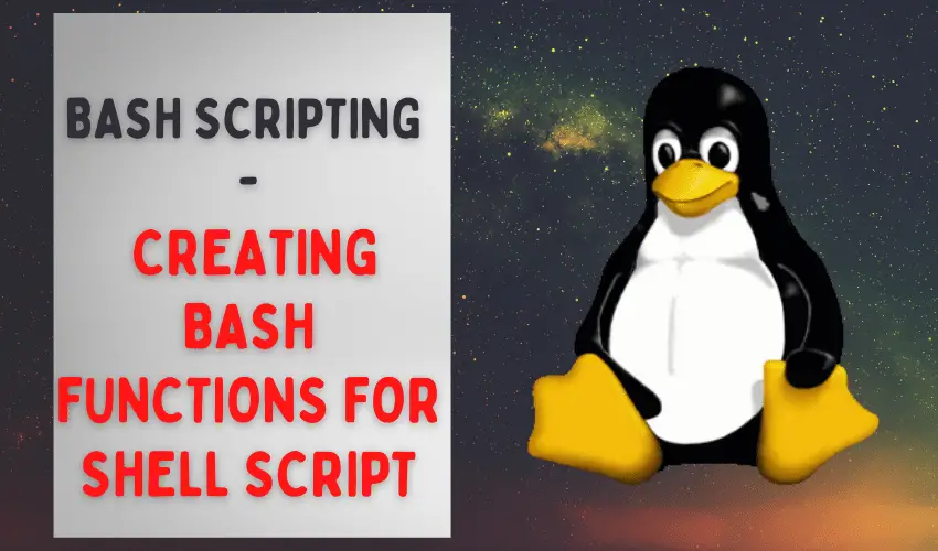 creating bash functions for shell scripts