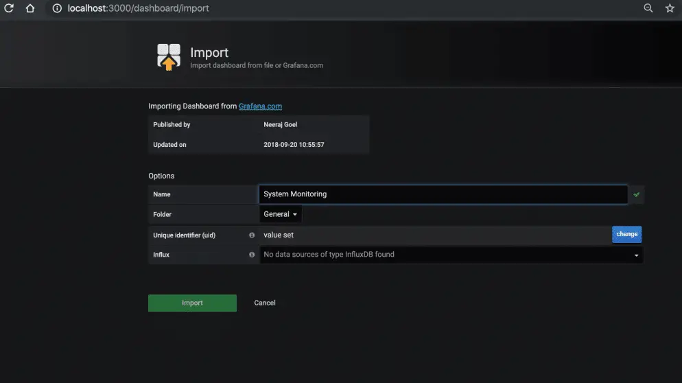 install Grafana