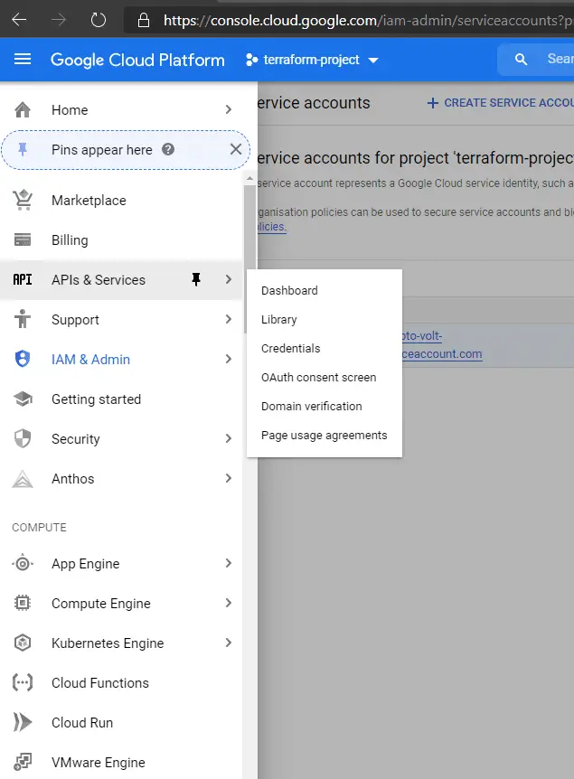 terraform for google cloud