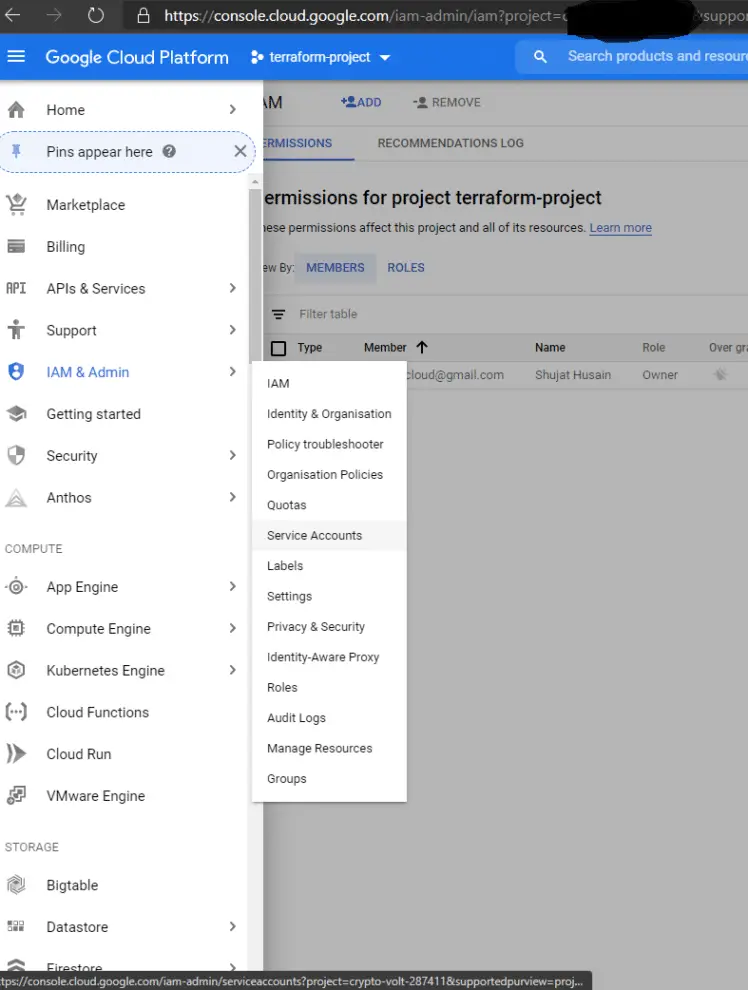 terraform for google cloud