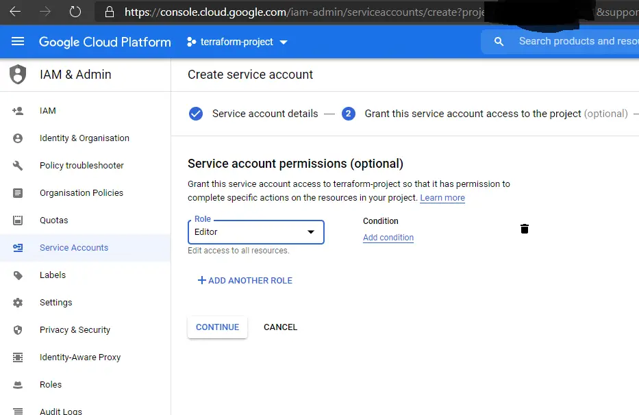 terraform for google cloud