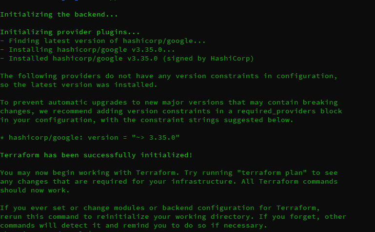 terraform for google cloud