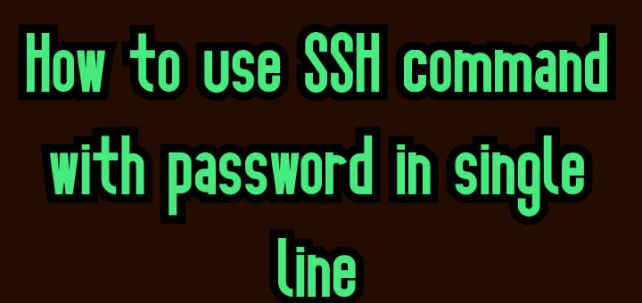 ssh command with password