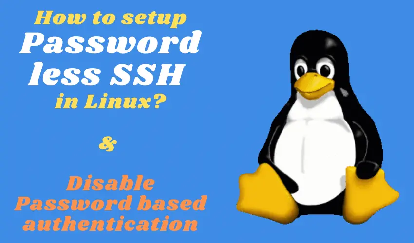 setup passwordless ssh