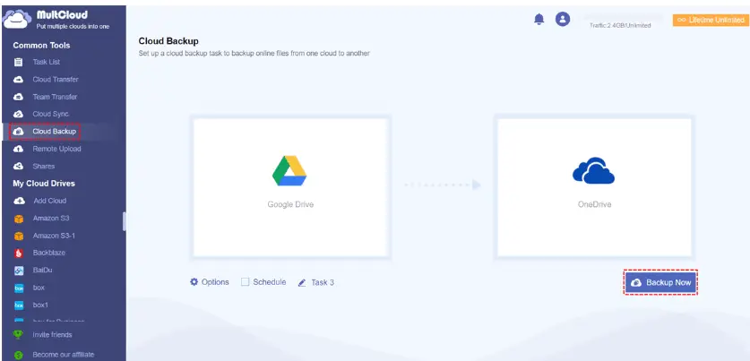 Cloud to Cloud Backup 